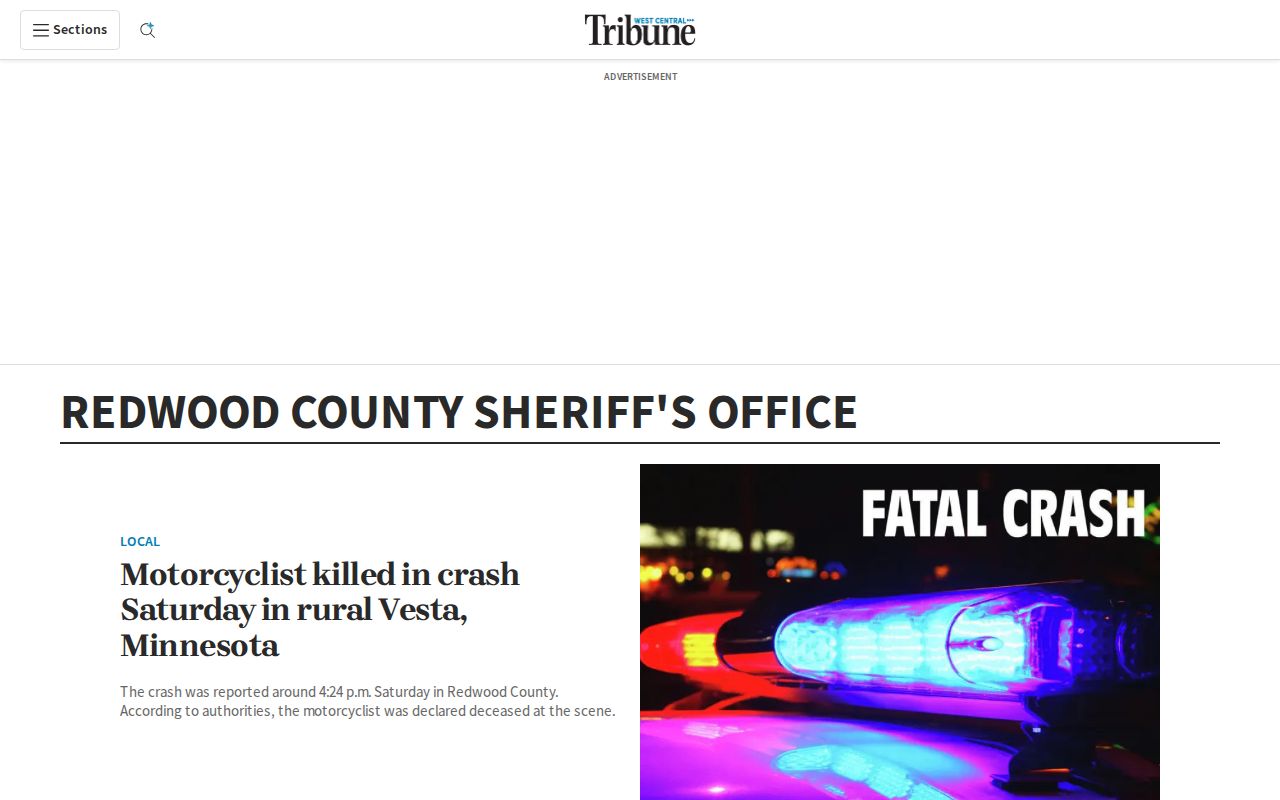West Central Tribune Redwood County Sheriff tag page